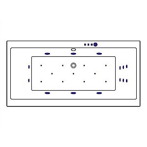 Ванна акриловая EXCELLENT Pryzmat Slim ULTRA WAEX.PRY18S.ULTRA.CR 180x80 белая с гидромассажем купить в интернет-магазине Sanbest