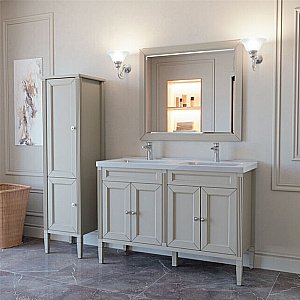 Тумба с раковиной с дверцами Caprigo ALBION–promo 125 бежевая для ванной в интернет-магазине Sanbest