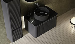 Пенал Jorno Lumino 34 Lum.04.120/P/A/JR антрацит для ванной в интернет-магазине сантехники Sanbest