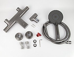 Смеситель для ванны Kaiser Serio 05322-15 вороненая сталь купить в интернет-магазине сантехники Sanbest