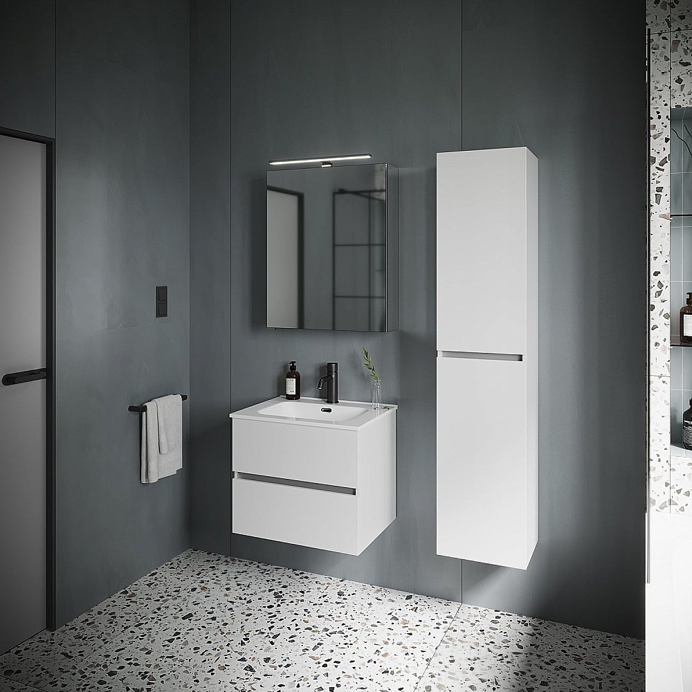 Тумба с раковиной Sancos Urban UR60W белый глянец для ванной в интернет-магазине Sanbest