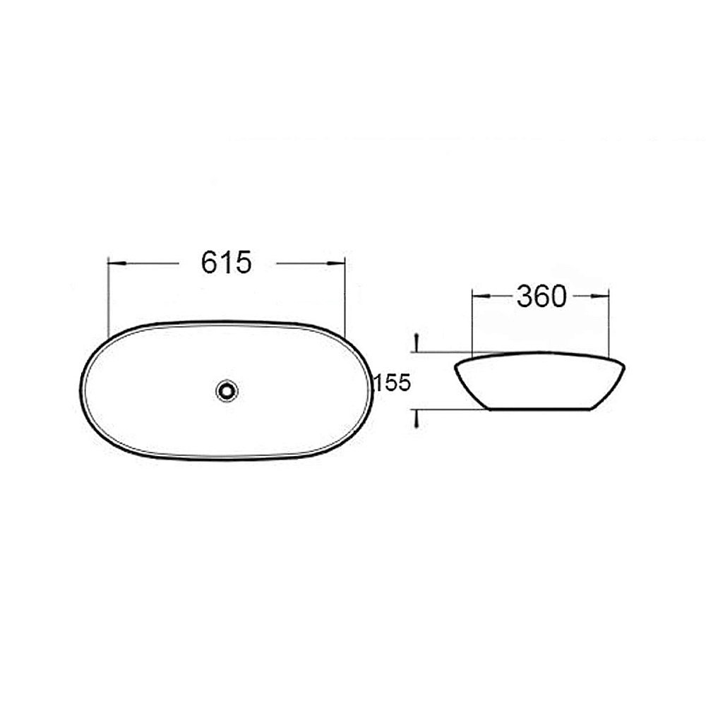 Раковина накладная Vincea 61,5 VBS-508 белая купить в интернет-магазине Sanbest