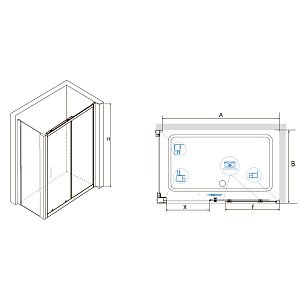 Душевой уголок RGW Classic CL-48 (CL-14+Z-050-1) 120x100 32094802-011 стекло прозрачное/профиль хром купить в интернет-магазине Sanbest