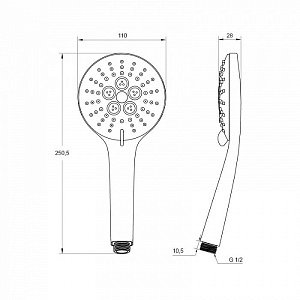 Душевая лейка Iddis Optima Home 0703F00i18 купить в интернет-магазине сантехники Sanbest