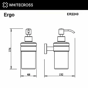 Диспенсер WhiteCross Ergo ER2240GLB золото брашированное купить в интернет-магазине сантехники Sanbest