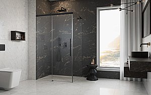 Душевой уголок Radaway Idea 8 Black QL KDJ 120х70 L стекло прозрачное/профиль черный матовый купить в интернет-магазине Sanbest