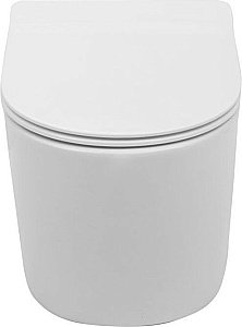 Подвесной унитаз Aquanet Rimless Atago-W BL-104N-WHT с крышкой микролифт, безободковый купить в интернет-магазине Sanbest