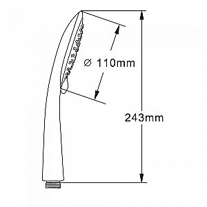 Душевая лейка Orange S05HS хром купить в интернет-магазине сантехники Sanbest