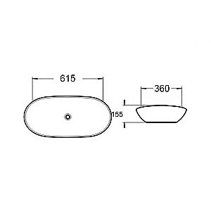Раковина накладная Vincea 61,5 VBS-508 белая купить в интернет-магазине Sanbest