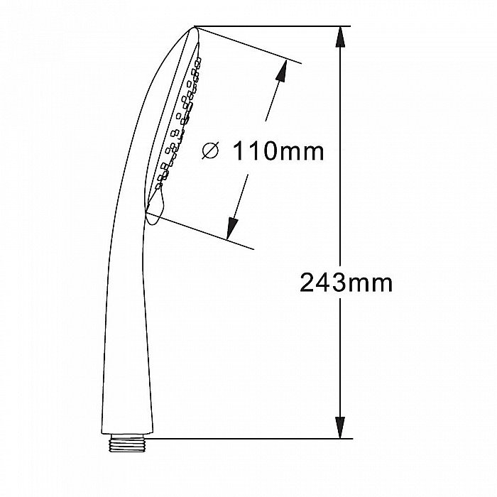 Душевая лейка Orange S05HS хром купить в интернет-магазине сантехники Sanbest