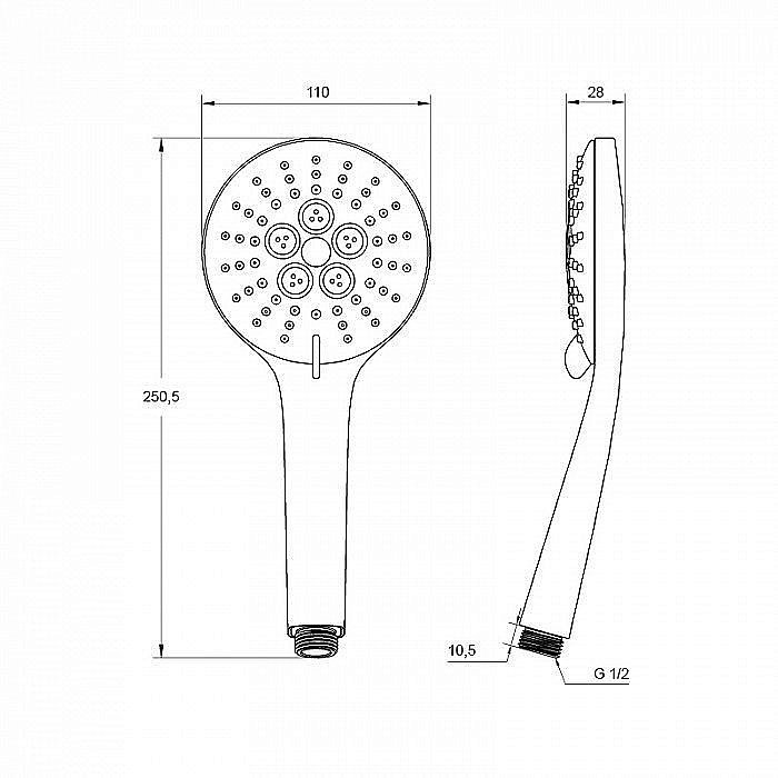 Душевая лейка Iddis Optima Home 0703F00i18 купить в интернет-магазине сантехники Sanbest