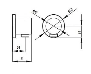 Подключение для шланга CREAVIT A01 купить в интернет-магазине сантехники Sanbest