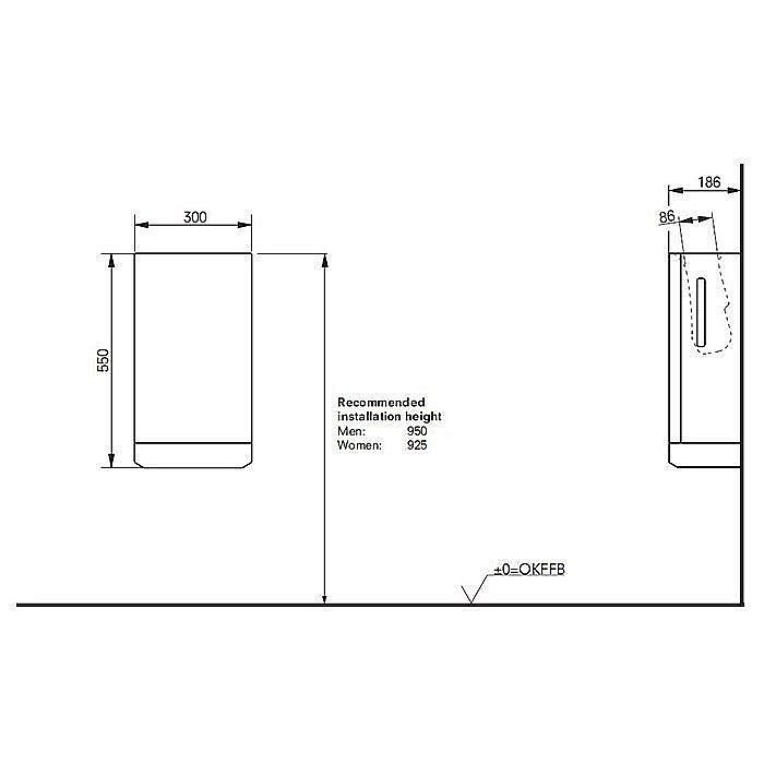Сушилка для рук TOTO PUBLIC DRYER TYC424W купить в интернет-магазине сантехники Sanbest