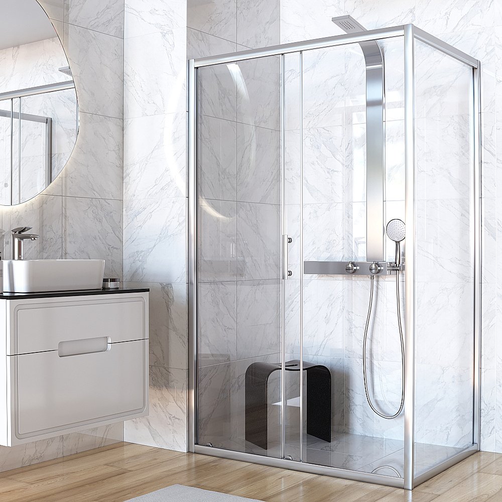 Душевая панель Taliente TA-G-TS1301C стальная/хром купить в интернет-магазине сантехники Sanbest