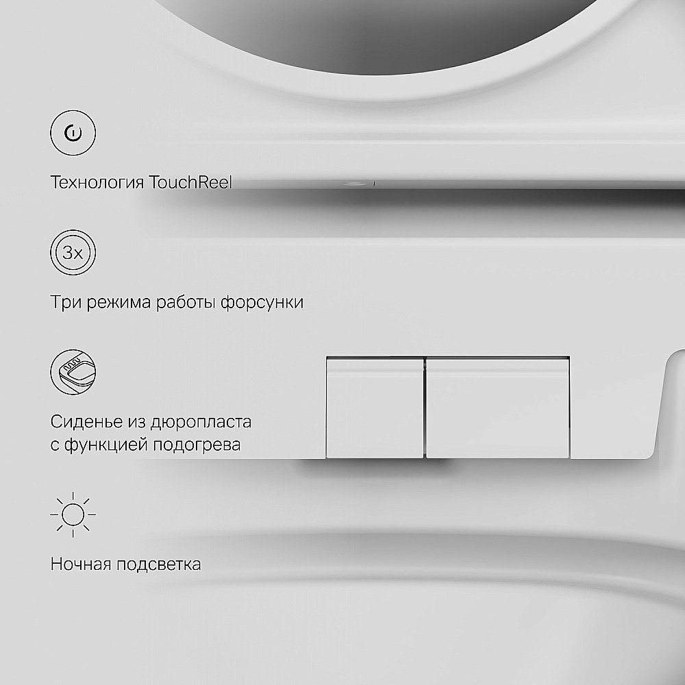 Унитаз подвесной AM.PM Sensation CCC301700SC белый, безободковый, функция биде купить в интернет-магазине Sanbest