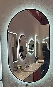 Зеркало Art&Max TORINO AM-Tor-600-1000-DS-Nero в ванную от интернет-магазине сантехники Sanbest