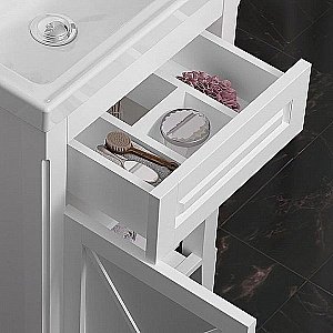 Тумба с раковиной Опадирис Палермо 50 белая матовая для ванной в интернет-магазине Sanbest