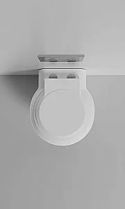 Унитаз подвесной Cezares GRANDE CZR-308-TH-TOR/SC белый, безободквый, смыв торнадо купить в интернет-магазине Sanbest