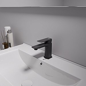Смеситель для раковины Oliveeka D OL-139003-MB черный матовый купить в интернет-магазине сантехники Sanbest