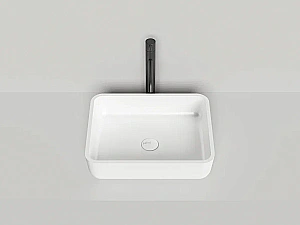 Раковина накладная Salini Gloria 09 1102209M 47,5 из искусственного камня S-Stone, белая матовая купить в интернет-магазине Sanbest