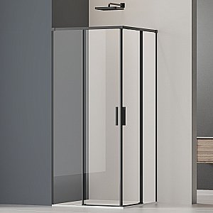 Душевой уголок Vincea Soft 2 90х90 VSS-3SO2900CLB стекло прозрачное/профиль черный купить в интернет-магазине Sanbest