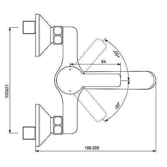 Смеситель для раковины Vidima Uno BA250AA купить в интернет-магазине сантехники Sanbest