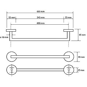 Полотенцедержатель Bemeta Brilo 161204042 золото купить в интернет-магазине сантехники Sanbest