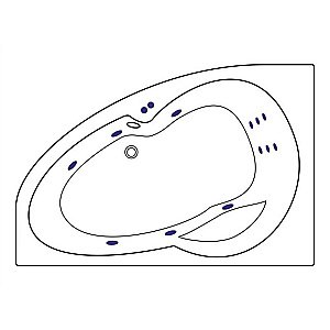 Ванна акриловая EXCELLENT Newa LINE WAEX.NEL16.LINE.BR 160x95 белая с гидромассажем купить в интернет-магазине Sanbest