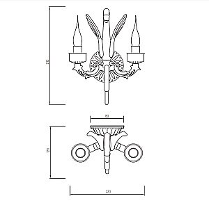 Светильник Migliore Luxor 26155 золото купить в интернет-магазине сантехники Sanbest