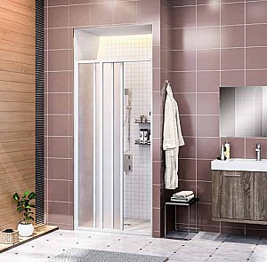 Душевая дверь BAS Сантра ШТ00062 130 стекло матовое/профиль белый купить в интернет-магазине Sanbest