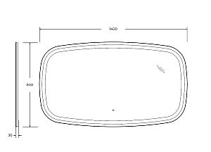 Зеркало с LED подстветкой Cezares MOLVENO CZR-SPC-MOV 140x80 в ванную от интернет-магазине сантехники Sanbest