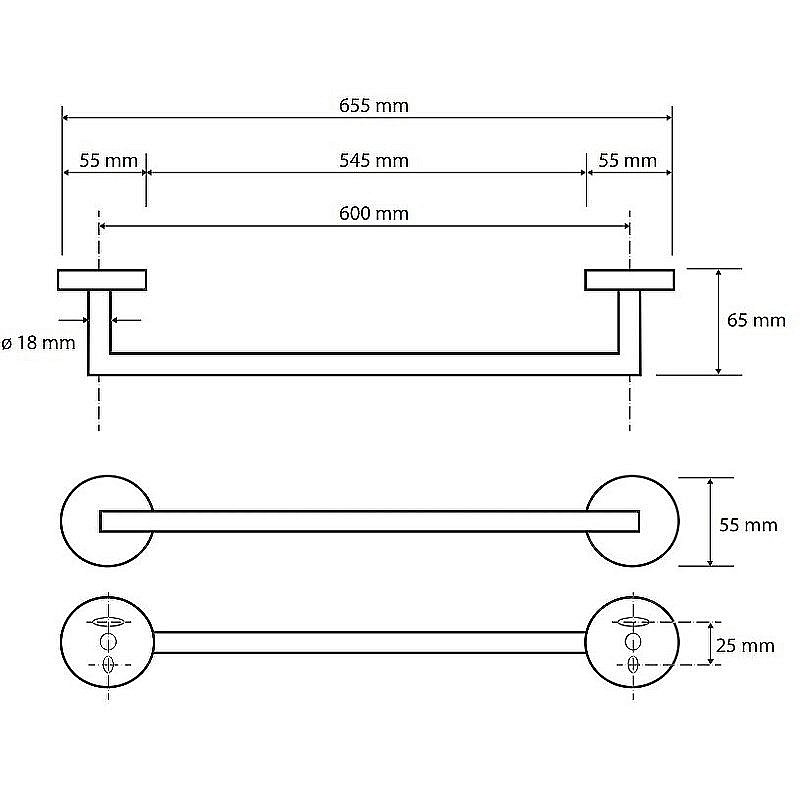Полотенцедержатель Bemeta Brilo 161204042 золото купить в интернет-магазине сантехники Sanbest