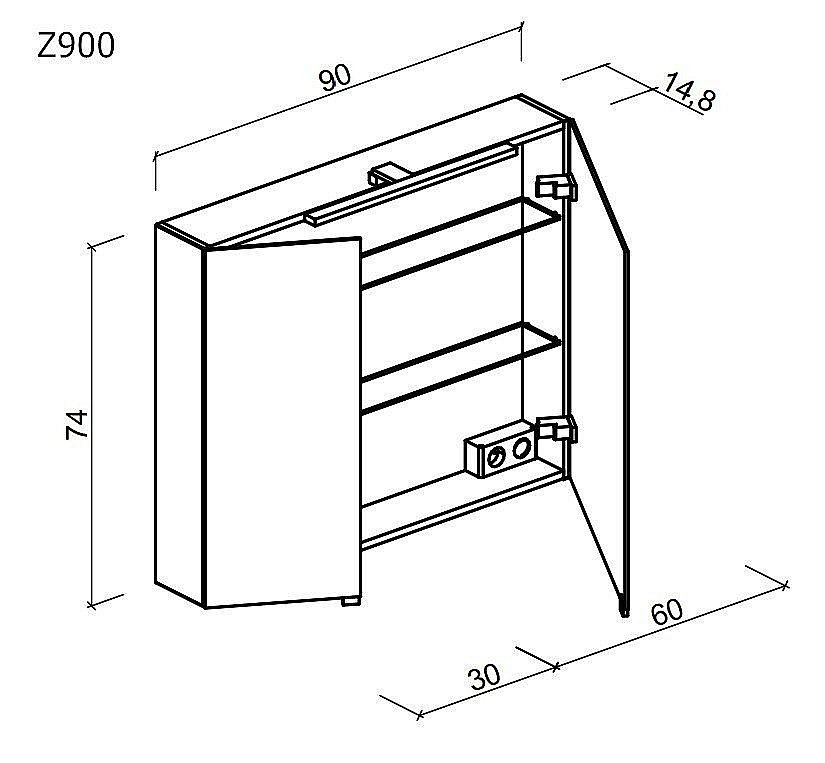 Зеркало Sancos Hilton Z900 в ванную от интернет-магазине сантехники Sanbest
