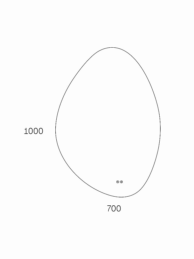 Зеркало Taliente Zled TA-Zled-A70100a 70 в ванную от интернет-магазине сантехники Sanbest