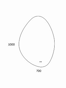 Зеркало Taliente Zled TA-Zled-A70100a 70 в ванную от интернет-магазине сантехники Sanbest