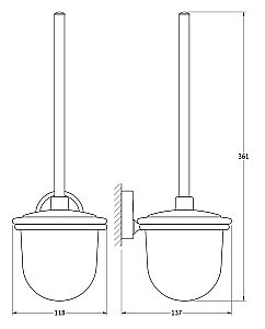 Ершик для унитаза FBS Luxia LUX 057 купить в интернет-магазине сантехники Sanbest