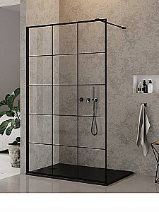 Душевое ограждение CeruttiSpa MUZA T80 80 стекло прозрачное/профиль черный купить в интернет-магазине Sanbest