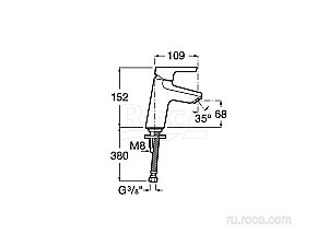 Смеситель для раковины Roca Malva 5A323BC0M купить в интернет-магазине сантехники Sanbest