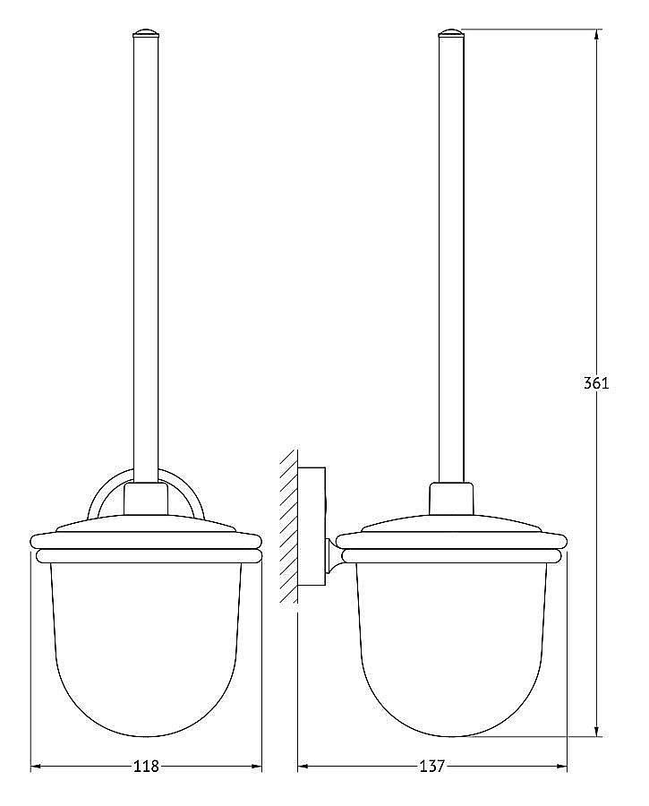 Ершик для унитаза FBS Luxia LUX 057 купить в интернет-магазине сантехники Sanbest
