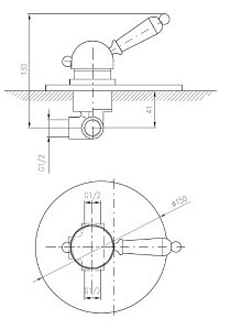 Смеситель для душа Rav-Slezak LABE L583L купить в интернет-магазине сантехники Sanbest