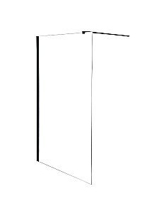 Душевая перегородка Parly T100B, прозрачное стекло, черный профиль, 100 купить в интернет-магазине Sanbest