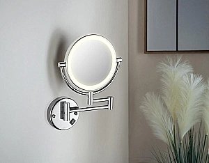 Зеркало косметические с подсветкой Aquatek AQ4912CR хром купить в интернет-магазине сантехники Sanbest