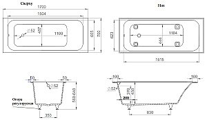 Ванна Salini Orlanda S-Stone 169x69 102021M белая матовая купить в интернет-магазине Sanbest