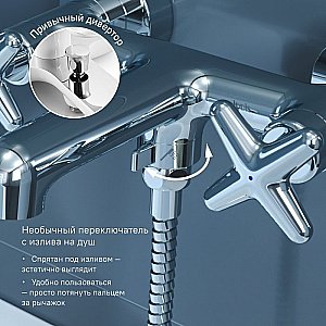 Смеситель для ванны Iddis Acros ACRSB02i02WA купить в интернет-магазине сантехники Sanbest