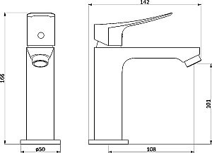 Смеситель для раковины RedBlu by Damixa Apollo 220220000 купить в интернет-магазине сантехники Sanbest