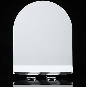 Унитаз подвесной Art&Max Ovale AM011CHR с сиденьем микролифит AM011SC белый, безободковый купить в интернет-магазине Sanbest