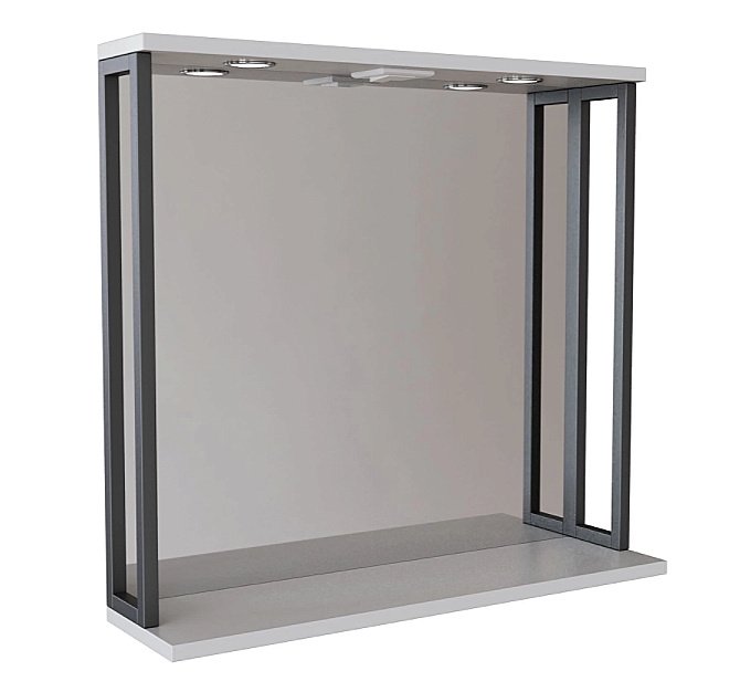 Зеркало Mixline БРУКЛИН 543941 80 белый в ванную от интернет-магазине сантехники Sanbest