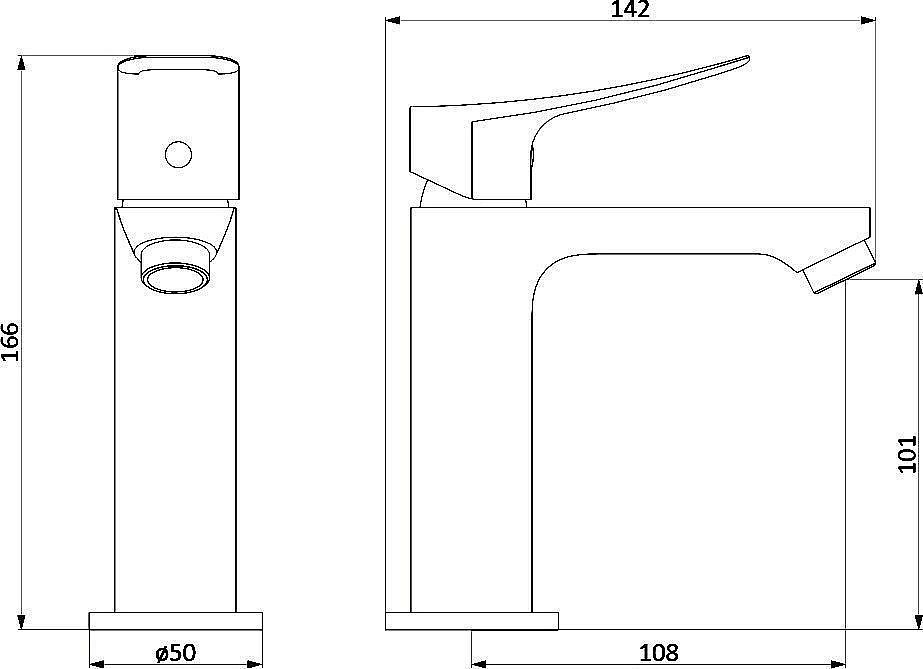 Смеситель для раковины RedBlu by Damixa Apollo 220220000 купить в интернет-магазине сантехники Sanbest
