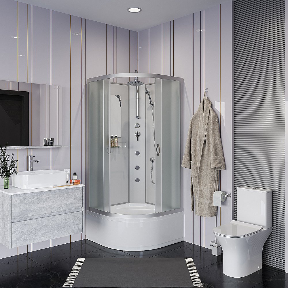 Душевая кабина Niagara Classic NG-2308-14BKTG 90х90 с гидромассажем купить в интернет-магазине Sanbest