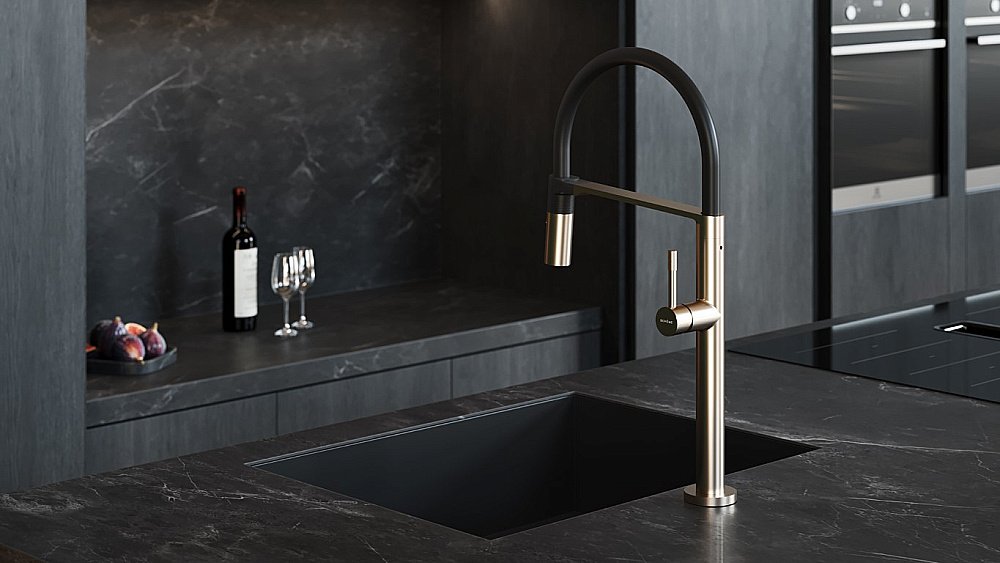 Смеситель для кухни Boheme UNO 114-NB никель брашированный купить в интернет-магазине сантехники Sanbest